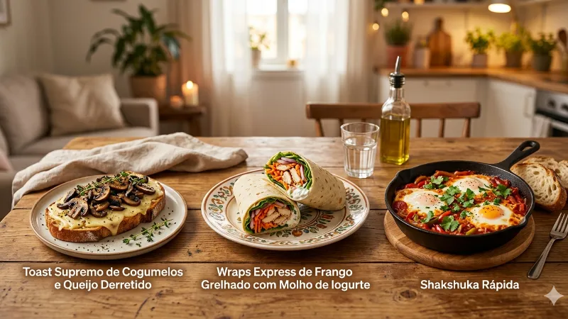 3 Lanches Rápidos para Domingo à Noite
